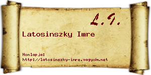 Latosinszky Imre névjegykártya